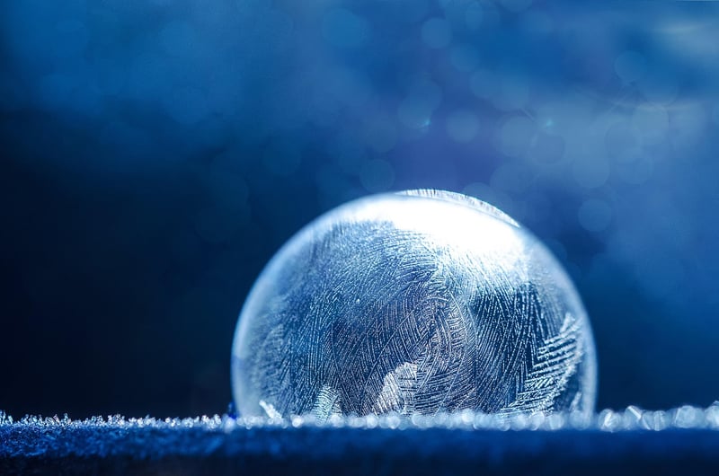 Soap bubbles in natural light